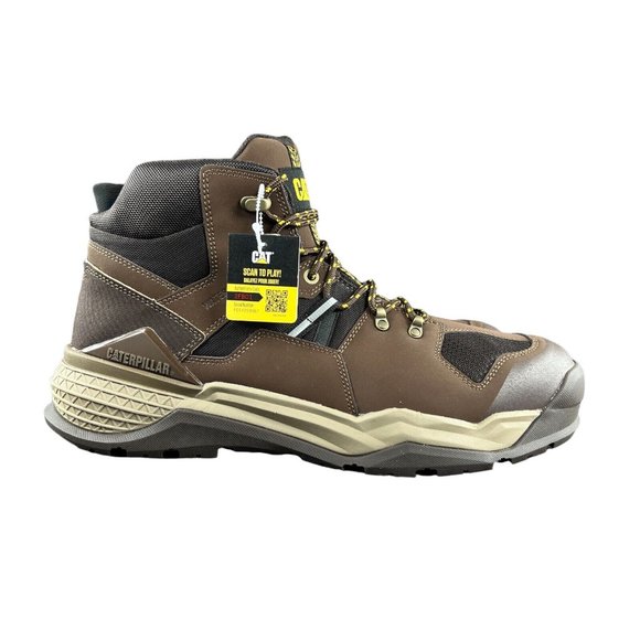 Caterpillar Men\'s Provoke Mid WP EH SR Brown Alloy Toe Work Boots Size 14 M main image 6